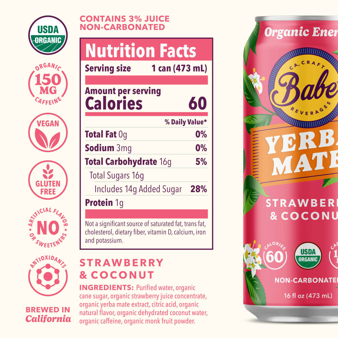 Yerba Mate Strawberry Coconut