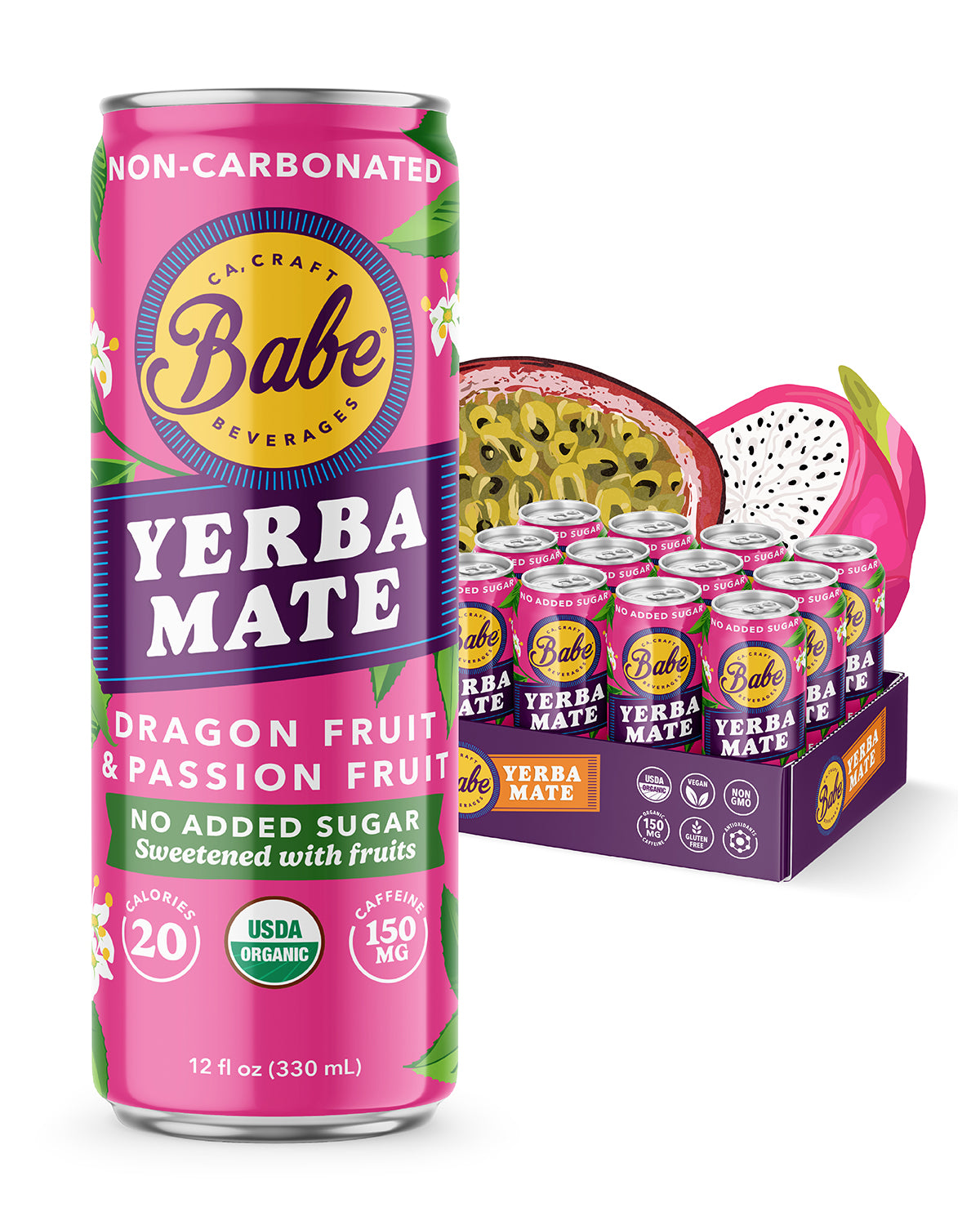 Yerba Mate Passion Dragon 12 oz - 12 pack