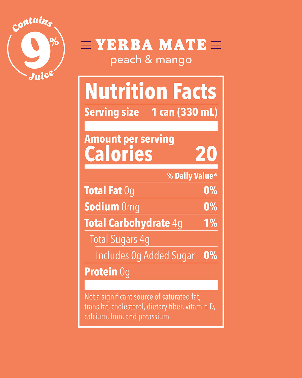 Yerba Mate Peach Mango  - NO ADDED SUGAR